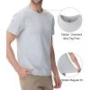 imagewirarpa Mens Cotton TShirt Short Sleeve Crew Neck Classic Undershirts for Men 2 PackBlackGray
