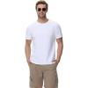 imagewirarpa Mens Cotton TShirt Short Sleeve Crew Neck Classic Undershirts for Men 2 PackBlackWhite