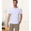 imagewirarpa Mens Cotton TShirt Short Sleeve Crew Neck Classic Undershirts for Men 2 PackGrayWhite