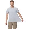 imagewirarpa Mens Cotton TShirt Short Sleeve Crew Neck Classic Undershirts for Men 2 PackGrayWhite
