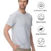 imagewirarpa Mens Cotton TShirt Short Sleeve Crew Neck Classic Undershirts for Men 2 PackGrayWhite