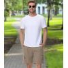 imagewirarpa Mens Cotton TShirt Short Sleeve Crew Neck Classic Undershirts for Men 2 PackWhite