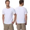 imagewirarpa Mens Cotton TShirt Short Sleeve Crew Neck Classic Undershirts for Men 2 PackWhite