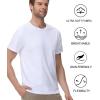 imagewirarpa Mens Cotton TShirt Short Sleeve Crew Neck Classic Undershirts for Men 2 PackWhite