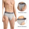 imagewirarpa Mens Underwear Modal No Fly Briefs Silky Comfortable Underpants 4 PackGrey