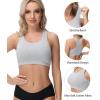imagewirarpa Womens Bralette Cotton Racerback TBack Bralettes Crop Top No Padding Light Support 3 PackBlackGreyWhite