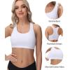 imagewirarpa Womens Bralette Cotton Racerback TBack Bralettes Crop Top No Padding Light Support 3 PackWhite