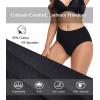 imagewirarpa Womens Cotton High Waisted Underwear Full Coverage Cotton Brief Panties 5 PackBlack5p