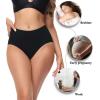 imagewirarpa Womens Cotton High Waisted Underwear Full Coverage Cotton Brief Panties 5 PackBlackGreyNavyPurpleRed