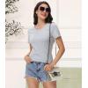 imagewirarpa Womens TShirts Cotton Crew Neck ShortSleeve Casual Tees Tops Undershirt 2 PackBlackGrey