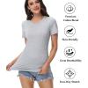 imagewirarpa Womens TShirts Cotton Crew Neck ShortSleeve Casual Tees Tops Undershirt 2 PackBlackGrey