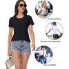 imagewirarpa Womens TShirts Cotton Crew Neck ShortSleeve Casual Tees Tops Undershirt 2 PackBlackGrey