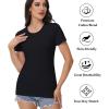 imagewirarpa Womens TShirts Cotton Crew Neck ShortSleeve Casual Tees Tops Undershirt 2 PackBlackWhite