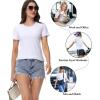 imagewirarpa Womens TShirts Cotton Crew Neck ShortSleeve Casual Tees Tops Undershirt 2 PackWhite