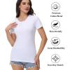 imagewirarpa Womens TShirts Cotton Crew Neck ShortSleeve Casual Tees Tops Undershirt 2 PackWhite