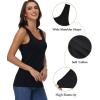 imagewirarpa Womens Tank Tops Cotton Undershirts Tanks Top Comfy Camis Base Layer 2PackBlack