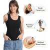 imagewirarpa Womens Tank Tops Cotton Undershirts Tanks Top Comfy Camis Base Layer 2PackBlackWhite