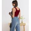 imagewirarpa Womens Tank Tops Cotton Undershirts Tanks Top Comfy Camis Base Layer 2PackDark RedDark Grey