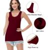 imagewirarpa Womens Tank Tops Cotton Undershirts Tanks Top Comfy Camis Base Layer 2PackDark RedDark Grey
