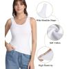 imagewirarpa Womens Tank Tops Cotton Undershirts Tanks Top Comfy Camis Base Layer 2PackGreyWhite
