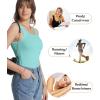 imagewirarpa Womens Tank Tops Cotton Undershirts Tanks Top Comfy Camis Base Layer 2PackMint GreenWhite