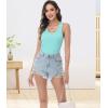 imagewirarpa Womens Tank Tops Cotton Undershirts Tanks Top Comfy Camis Base Layer 2PackMint GreenWhite