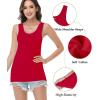 imagewirarpa Womens Tank Tops Cotton Undershirts Tanks Top Comfy Camis Base Layer 2PackNavyRed
