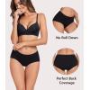 imagewirarpa Womens Underwear Cotton Hipster Panties Ladies Panties 6 Pack Regular ampamp Plus SizeBlackBlueGreenRedPurpleGrey