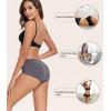 imagewirarpa Womens Underwear Cotton Hipster Panties Ladies Panties 6 Pack Regular ampamp Plus SizeBlackBlueGreenRedPurpleGrey