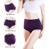 imagewirarpa Womens Modal Underwear Soft High Waist Briefs Ladies Panties 4 Pack Regular ampamp Plus SizeBlackDark PurpleDark BlueRed