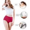 imagewirarpa Womens Modal Underwear Soft High Waist Briefs Ladies Panties 4 Pack Regular ampamp Plus SizeBlackDark PurpleDark BlueRed