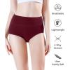 imagewirarpa Womens Modal Underwear Soft High Waist Briefs Ladies Panties 4 Pack Regular ampamp Plus SizeBlackGreenRedNavy