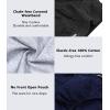 imagewirarpa Mens 100 Cotton Briefs Underwear No Fly Covered Waistband 4 PackBlackDark BlueLight GreyWhite