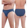 imagewirarpa Mens 100 Cotton Briefs Underwear No Fly Covered Waistband 4 PackBlackDark GreyRedBlue