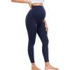imagewirarpa Womens Maternity Leggings Over The Belly Pregnancy Yoga Pants Buttery Workout Activewear 25quotNavy