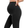 imagewirarpa Womens Maternity Leggings Over The Belly Pregnancy Yoga Pants Buttery Workout Activewear 25quotBlack