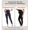 imagewirarpa Womens Maternity Leggings Over The Belly Pregnancy Yoga Pants Buttery Workout Activewear 25quotBlack
