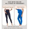 imagewirarpa Womens Maternity Leggings Over The Belly Pregnancy Yoga Pants Buttery Workout Activewear 25quotBright Blue