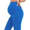 imagewirarpa Womens Maternity Leggings Over The Belly Pregnancy Yoga Pants Buttery Workout Activewear 25quotBright Blue