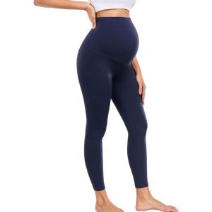 imagewirarpa Womens Maternity Leggings Over The Belly Pregnancy Yoga Pants Buttery Workout Activewear 25quotNavy