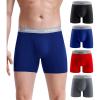 imagewirarpa Mens Mesh Breathable Boxer Briefs Cool Breeze Mens Underwear Open Fly 4 PackBlackBlueRedDark Gray4 Pack
