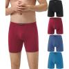 imagewirarpa Mens Underwear Boxer Briefs Micro Modal Covered Band Underpants with Fly 4 PackBlackRedGrayblueTeal
