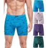 imagewirarpa Mens Underwear Boxer Briefs Micro Modal Covered Band Underpants with Fly 4 PackMulticolor
