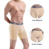 imagewirarpa Mens Boxer Briefs Cotton Stretch Underwear Open Fly Tagless Underpants Regular Leg 4 PackPackBeige