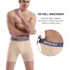 imagewirarpa Mens Boxer Briefs Cotton Stretch Underwear Open Fly Tagless Underpants Regular Leg 4 PackPackBeige