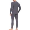 imagewirarpa Mens Cotton Long Johns Thermal Underwear Set Base Layer Lightweight Long Sleeve Top and BottomDark Grey