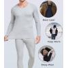 imagewirarpa Mens Cotton Long Johns Thermal Underwear Set Base Layer Lightweight Long Sleeve Top and BottomGrey