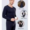 imagewirarpa Mens Cotton Long Johns Thermal Underwear Set Base Layer Lightweight Long Sleeve Top and BottomNavy