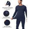 imagewirarpa Mens Long Johns Thermal Underwear Set Fleece Lined Base Layer Long Sleeve Top and Bottom for Winter WarmthNavy
