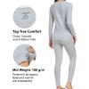 imagewirarpa Womens Cotton Thermal Underwear Set Long Johns Base Layer Pajama Set for Women Fall Top BottomHeather Grey